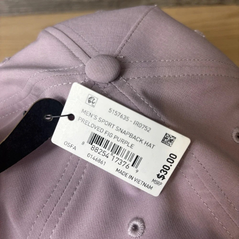 Adidas Hat Cap Snap Back Fig Purple Performance Gym AEROREADY UPF 50 NWT